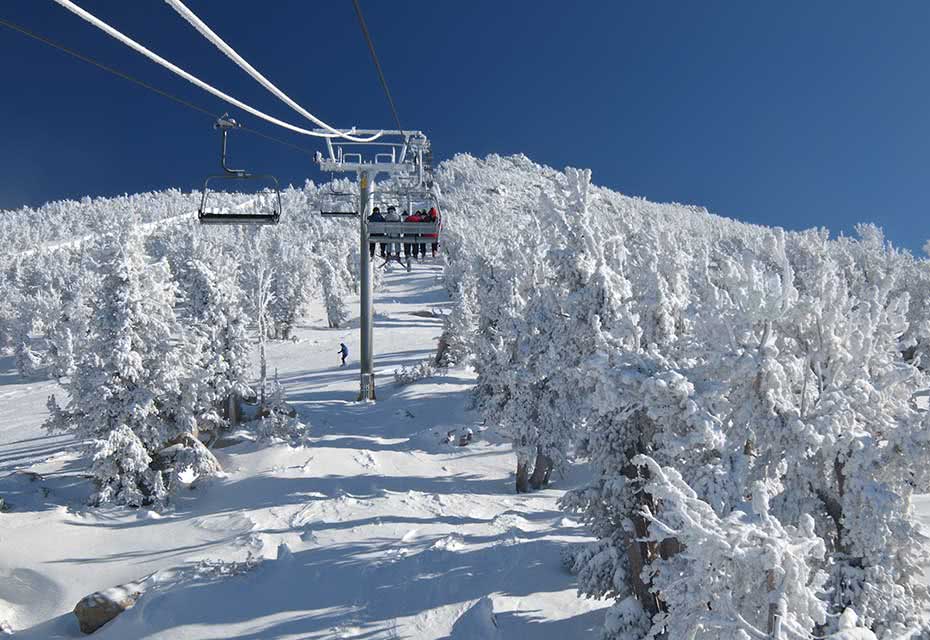 En route to hit the slopes
