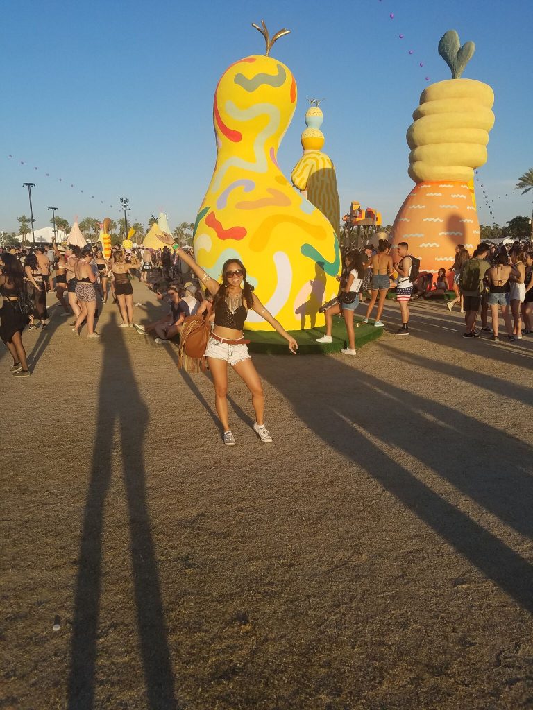Woman posing at Coachella